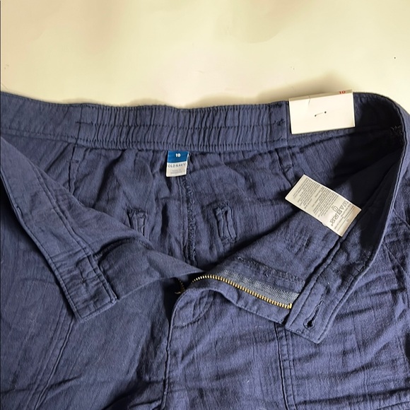 Old Navy Blue Straight Leg linen Pants - Picture 2 of 5